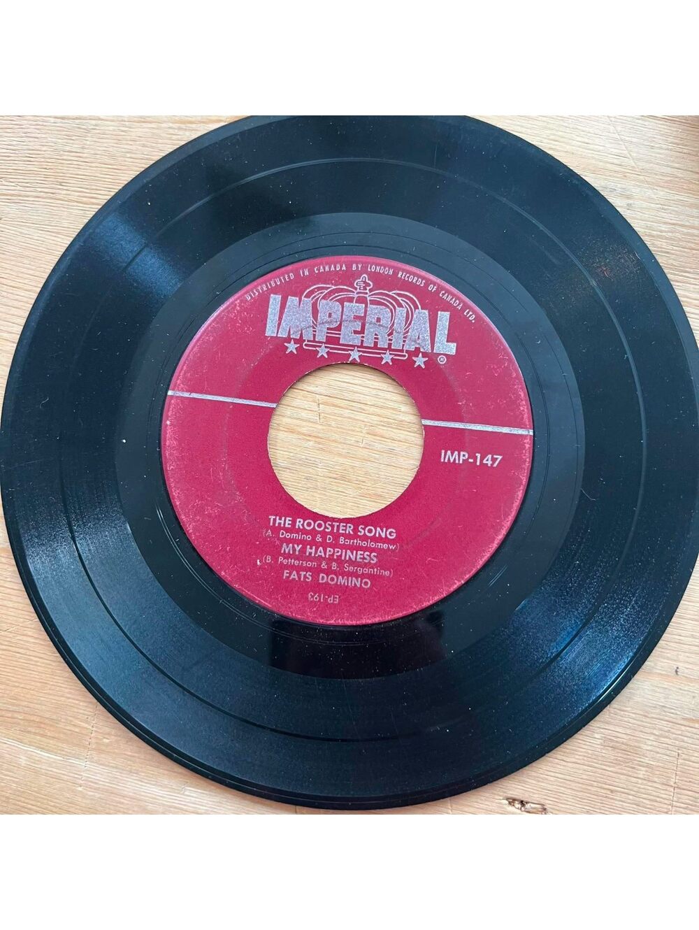 Fats Domino - The Rooster Song/As Time Goes By 45rpm VG+ R08